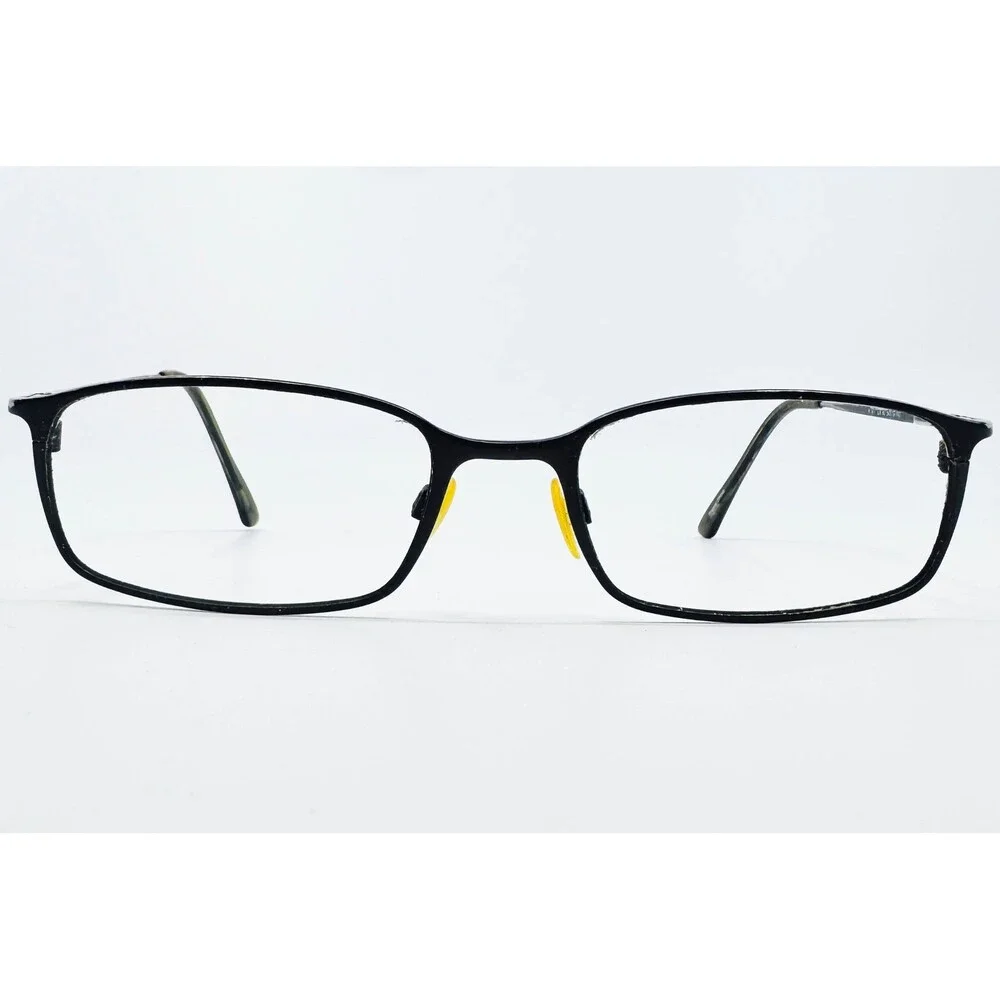 Halston Eyeglasses Mens Black H 181 Col 90 Rectangular Metal 54-19-140